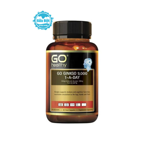 Viên uống Go Healthy Go Ginkgo 9000 bổ não New Zealand 60 viên