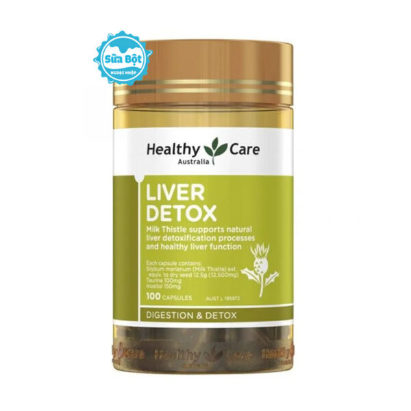 Viên uống Healthy Care Liver Detox hỗ trợ giải độc gan Úc 100 viên