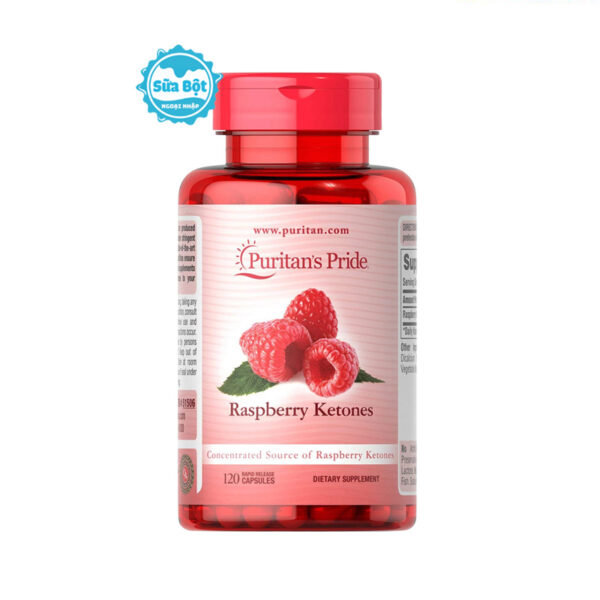 Viên uống Puritan's Pride Raspberry Ketones hỗ trợ giảm cân Mỹ 120 viên