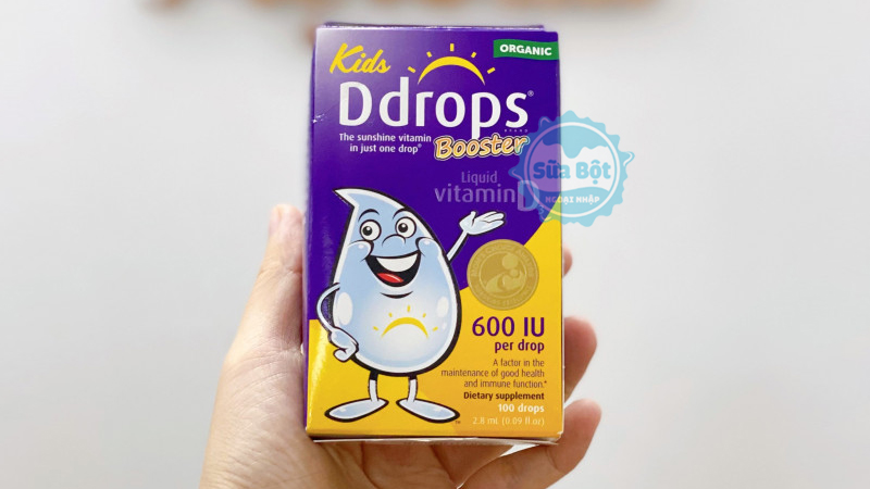 Vitamin D3 Ddrops Booster 600IU giúp phát triển xương, chức năng miễn dịch khỏe mạnh