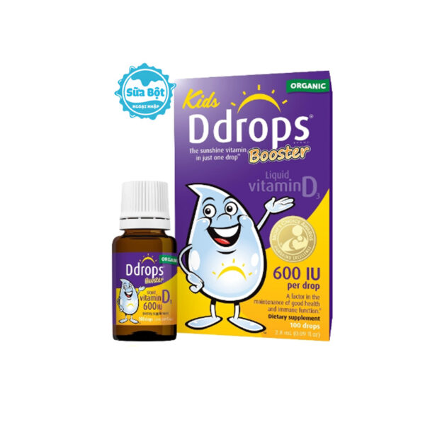 Vitamin D3 Ddrops Booster 600IU cho trẻ trên 1 tuổi Canada 2.8ml