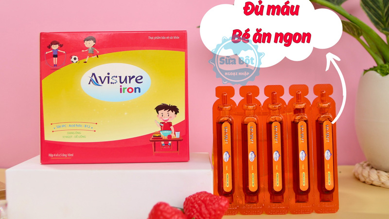 Avisure Iron bổ sung sắt hữu cơ, Axit Folic, vitamin 12 cho trẻ 