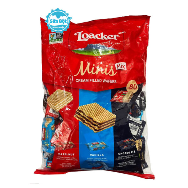 Bánh xốp Loacker Minis Mix của Ý 800g