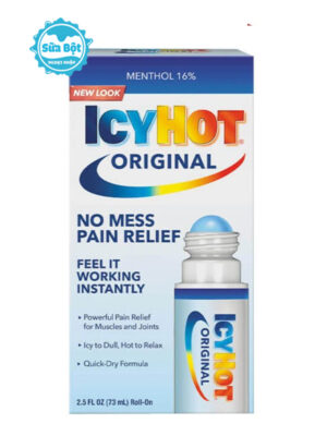 Dầu nóng dạng lăn Icy Hot Original No Mess Pain Relief Roll On Mỹ 73ml