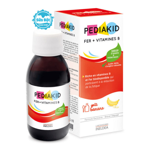 Siro Pediakid Fer Vitamines B giảm mệt mỏi cho bé Pháp 125ml