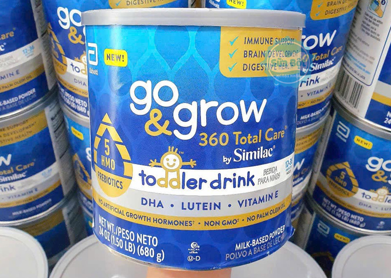 Sữa Similac Go Grow 360 Total Care Toddler Drink Mỹ hỗ trợ hệ miễn dịch, tiêu hóa, phát triển não bộ cho bé