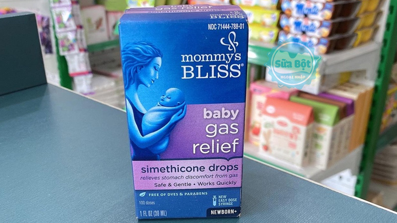 Tiêu ga Mommy's Bliss Baby Gas Relief giúp giảm tình trạng đầy hơi cho bé 