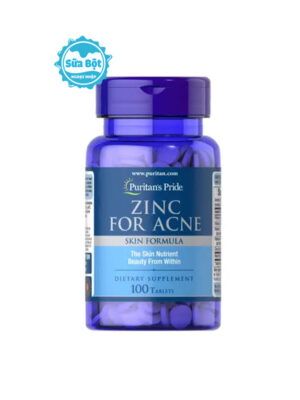 Viên kẽm ngừa mụn Puritan's Pride Zinc For Acne Mỹ 100 viên