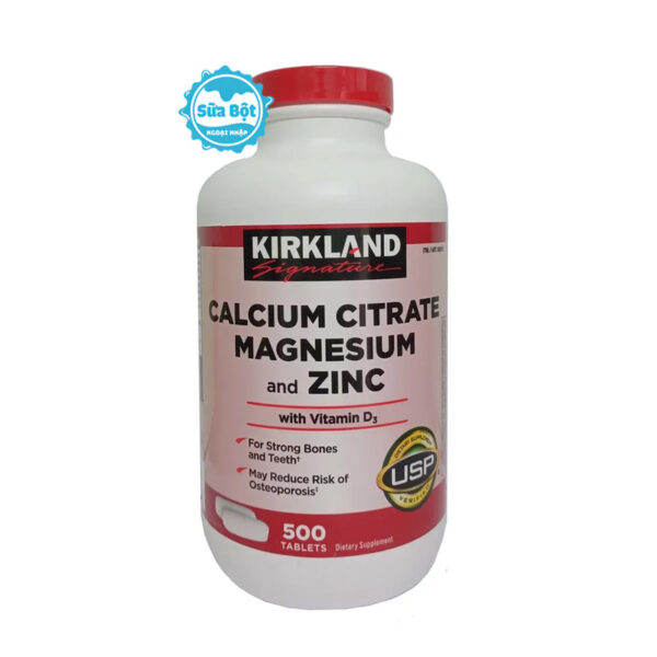 Viên uống Kirkland Calcium Citrate Magnesium and Zinc Mỹ 500 viên