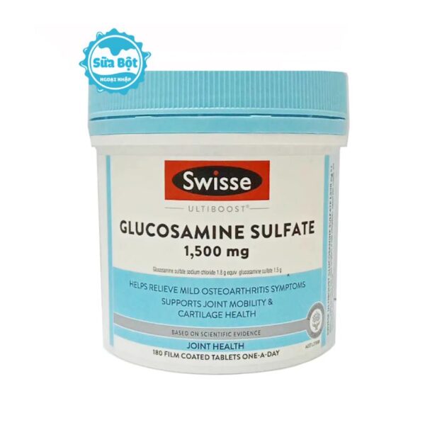 Viên uống Swisse Glucosamine Sulfate 1500mg hỗ trợ xương khớp Úc 180 viên