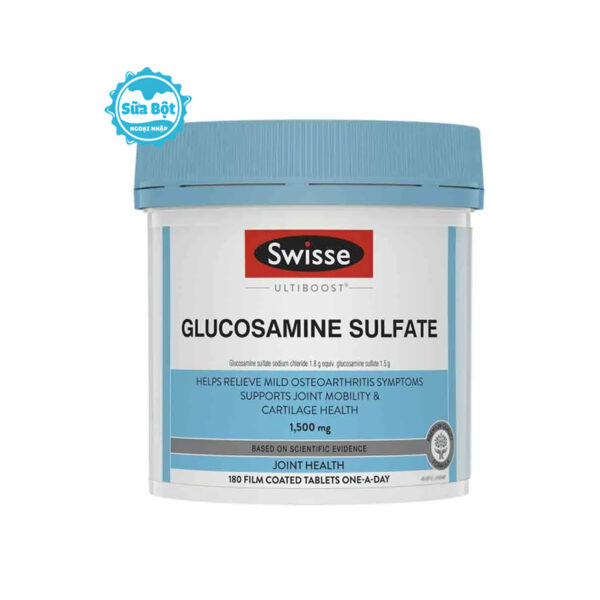 Viên uống Swisse Glucosamine Sulfate 1500mg hỗ trợ xương khớp Úc 180 viên