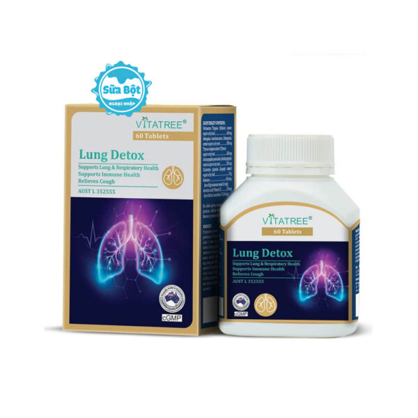 Viên uống Vitatree Lung Detox hỗ trợ thải độc phổi của Úc 60 viên