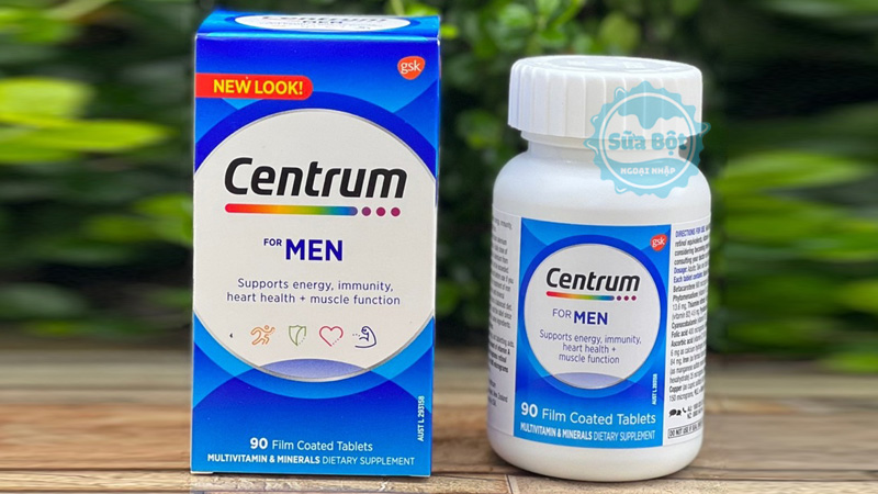 Vitamin tổng hợp Centrum For Men phù hợp cho nam dưới 50 tuổi sử dụng