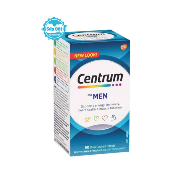 Vitamin tổng hợp Centrum For Men cho nam dưới 50 tuổi Úc 90 viên