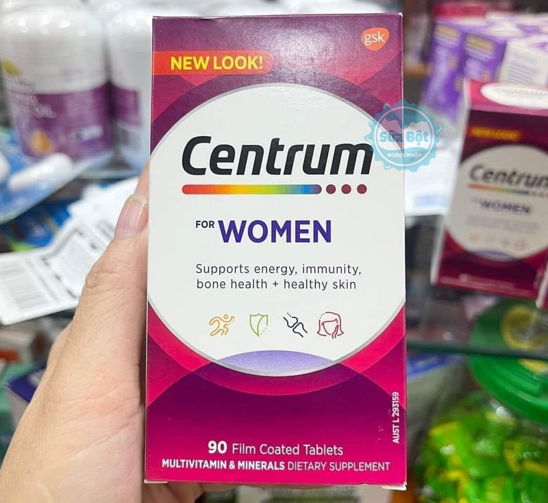 Vitamin tổng hợp Centrum For Women bổ sung dinh dưỡng cho nữ giới dưới 50 tuổi 