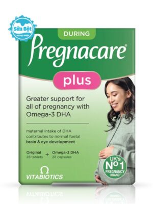 Vitamin Vitabiotics Pregnacare Plus Omega-3 cho bà bầu Anh hộp 56 viên