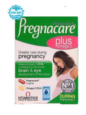 Vitamin Vitabiotics Pregnacare Plus Omega-3 cho bà bầu Anh hộp 56 viên