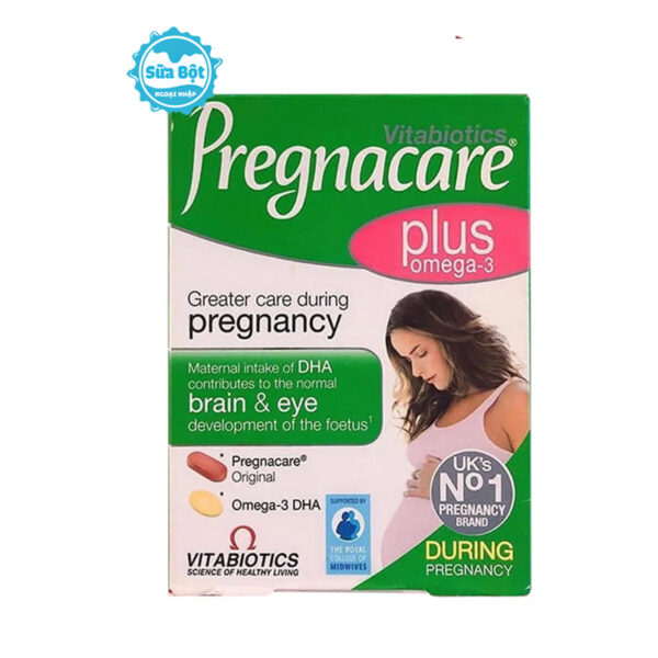 Vitamin Vitabiotics Pregnacare Plus Omega-3 cho bà bầu Anh hộp 56 viên