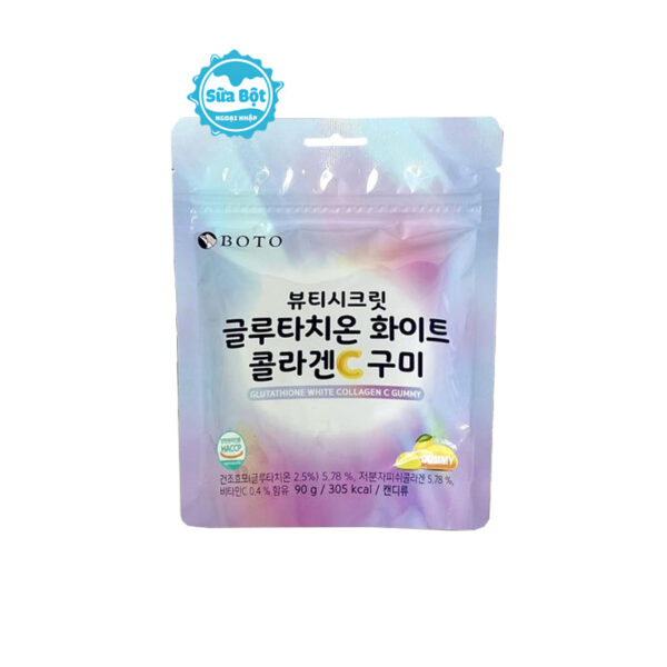 Kẹo dẻo Boto Glutathione White Collagen C vị chanh Hàn Quốc 90g