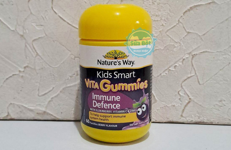 Kẹo dẻo Nature's Way Kids Smart Vita Gummies Immune Defence giúp tăng cường hệ thống miễn dịch cho trẻ