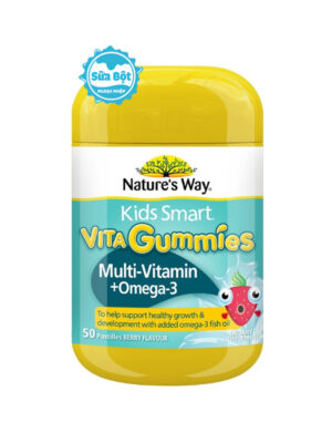 Kẹo dẻo Nature's Way Kids Smart Vita Gummies Multi-Vitamin + Omega-3 Úc 50 viên