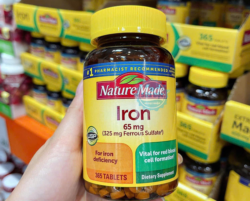 Viên uống Nature Made Iron ngừa thiếu sắt, thiếu máu