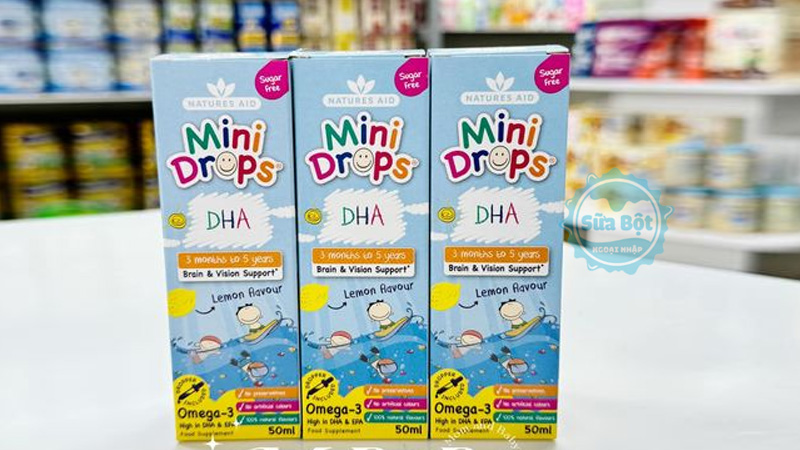 Giọt DHA Mini Drops bổ sung DHA, EPA hỗ trợ duy trì chức năng hoạt động của não bộ trẻ nhỏ