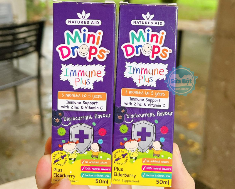 Mini Drops Immune Plus cho hệ thống miễn dịch trẻ khỏe mạnh