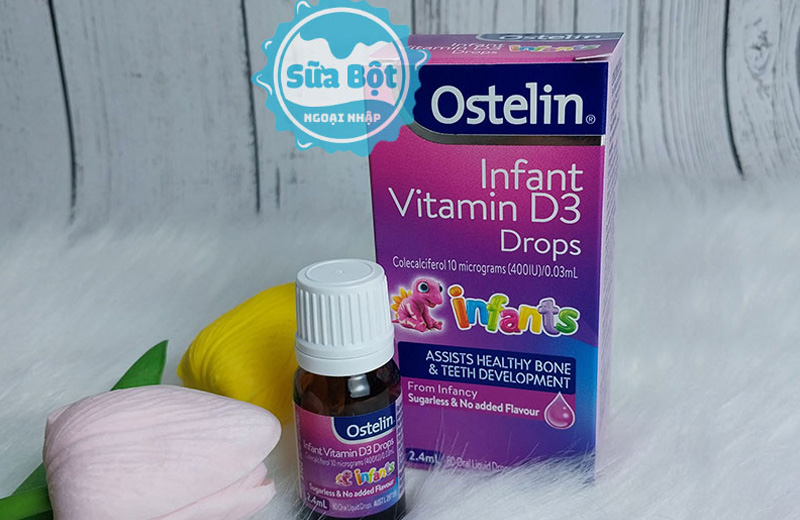 Vitamin D3 Drops bổ sung 400IU vitamin D3 cho trẻ với mỗi giọt