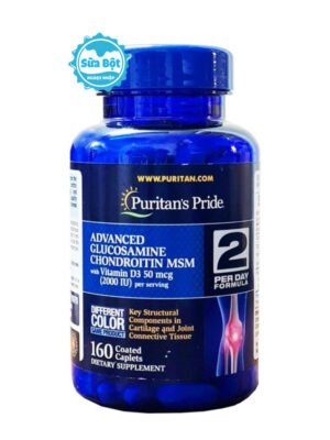 Viên Puritan’s Pride Advanced Glucosamine Chondroitin MSM With Vitamin D3 Mỹ 160 viên