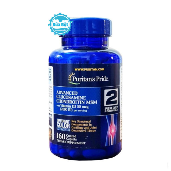 Viên Puritan’s Pride Advanced Glucosamine Chondroitin MSM With Vitamin D3 Mỹ 160 viên