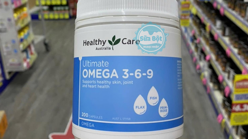 Omega 3-6-9 Healthy Care Ultimate kết hợp dầu cá với dầu hạt lanh, dầu hoa anh thảo