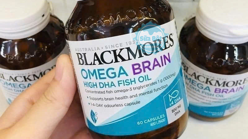 Blackmores Omega Brain x4 DHA bổ sung đến 500mg HDA trong mỗi viên