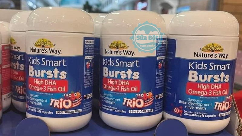 Nature’s Way Omega-3 Fish Oil High DHA bổ sung 133mg DHA, cho hương vị thơm ngon, trẻ dễ dùng