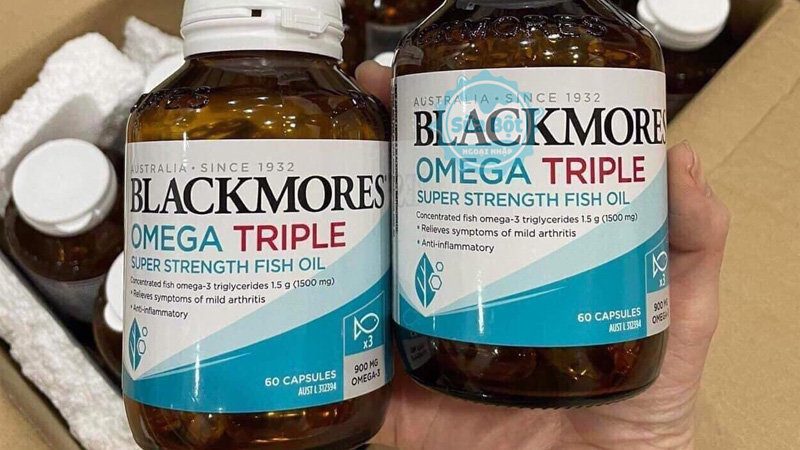 Blackmores Omega Triple Super Strength Fish Oil cung cấp hàm lượng Omega cao 