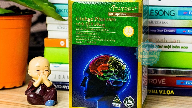 Vitatree Ginkgo Plus 6000 With Q10 50mg giảm rối loạn tiền đình, đau nửa đầu