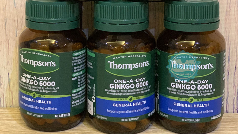 Thompsons Ginkgo 6000mg chứa dưỡng chất giúp khôi phục những tổn thương của não