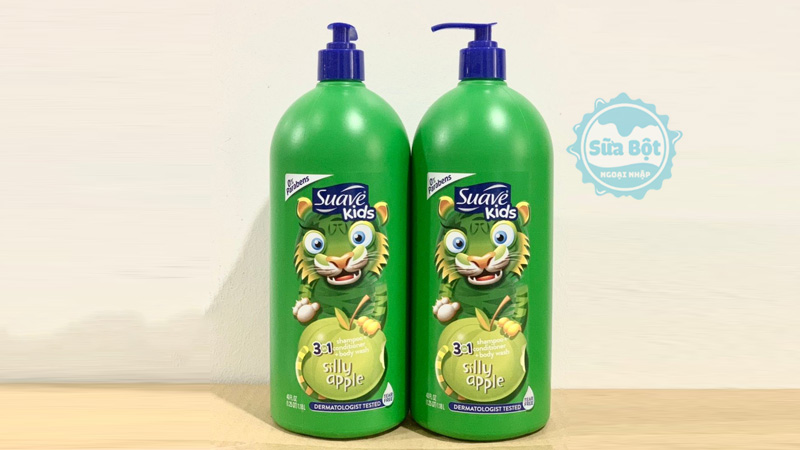 Sữa tắm cho trẻ em Suave Kids 3in1 không có Paraben, không cay mắt bé