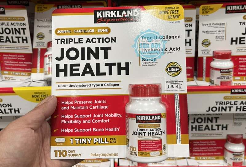 Viên Kirkland Triple Action Joint Health hỗ trợ sức khỏe khớp, xương, duy trì sụn