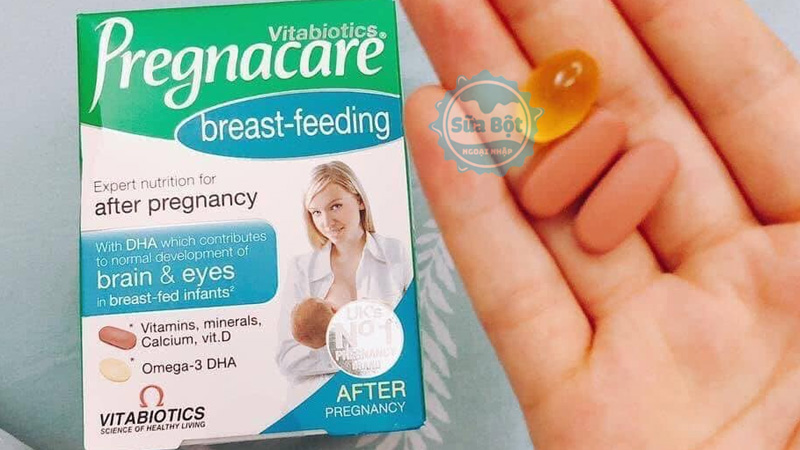 Vitamin Vitabiotics Pregnacare Breast-Feeding có 2 dạng viên vitamin tổng hợp cùng dầu cá Omega 3