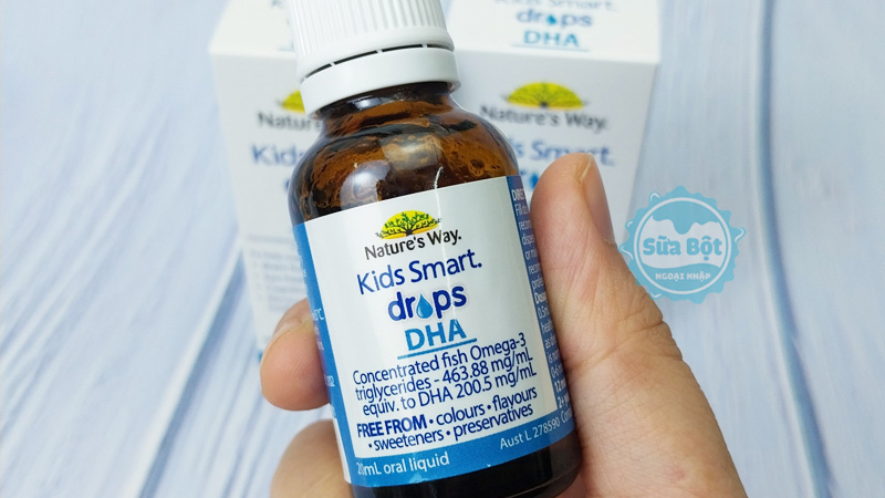 Kids Smart Drops DHA Nature's Way sau khi mở nắp nên dùng trong 40 ngày