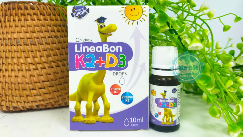 Vitamin Lineabon K2D3 bổ sung vitamin D3, K2 (MK7) cho trẻ sơ sinh, trẻ nhỏ