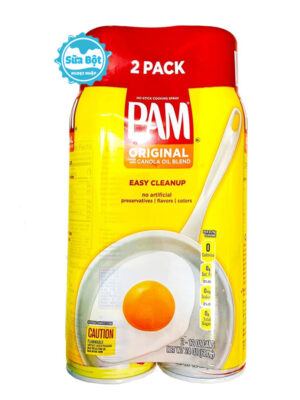 Dầu ăn kiêng PAM Original dạng xịt của Mỹ set 2 chai x 340g