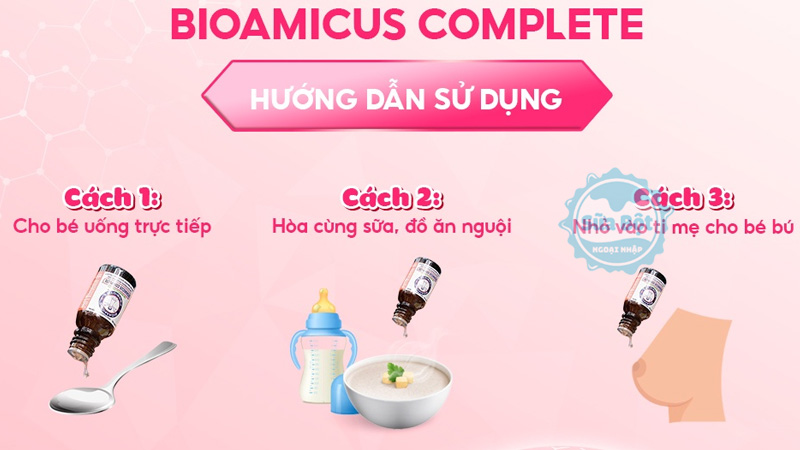 Bố mẹ cho bé dùng men vi sinh BioAmicus Complete theo cách thức phù hợp