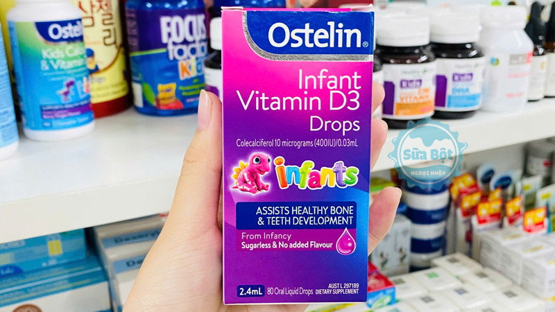 Ostelin Infant Vitamin D3 Drops của thương hiệu Ostelin nổi tiếng đến từ nước Úc