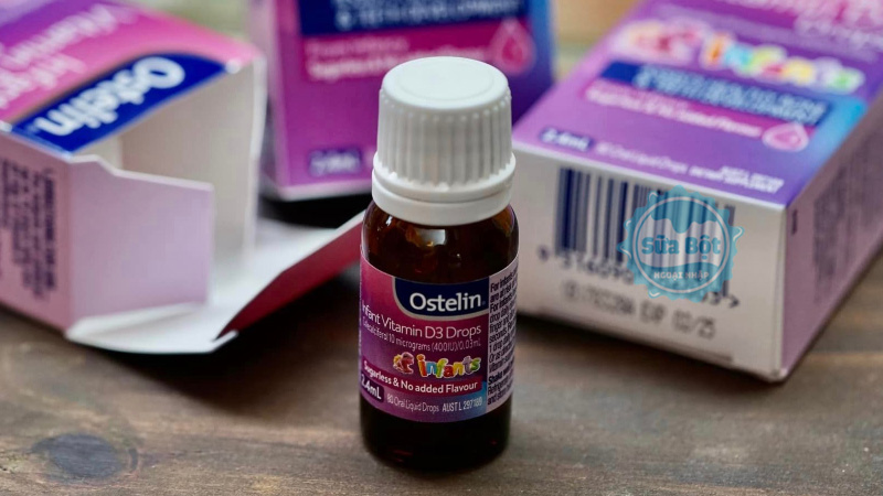 Ostelin Infant Vitamin D3 Drops giúp tăng cường hấp thụ canxi, photspho cho trẻ