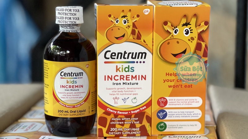 Siro Centrum Kids Incremin cung cấp nhiều dưỡng chất cần thiết cho bé 