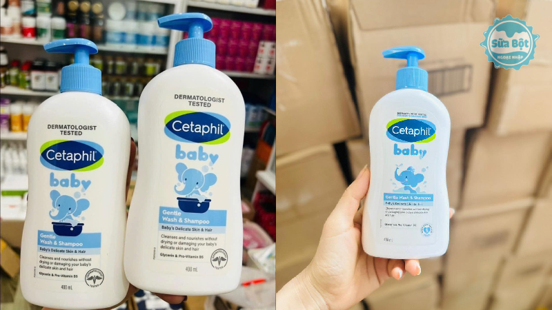 Sữa tắm gội Cetaphil Baby của Đức 400ml