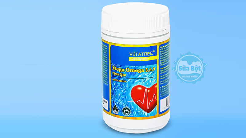 Vitatree Mega Omega 3,6,9 Plus Q10 không chỉ hỗ trợ hệ tim mạch còn giúp duy trì, phát triển não bộ