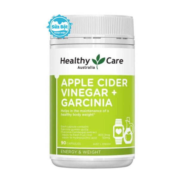 Viên uống giấm táo Healthy Care Apple Cider Vinegar + Garcinia Úc 90 viên